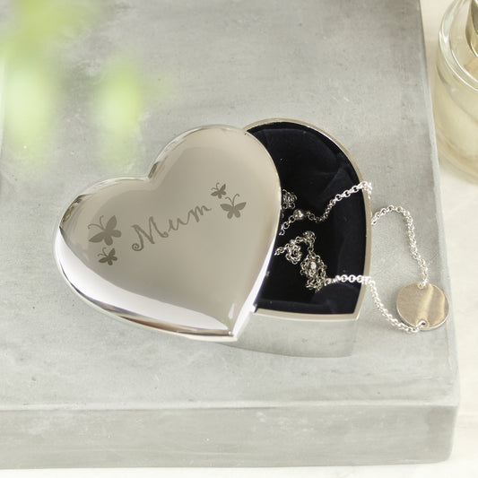 Mum Butterflies Heart Trinket Box - image 2
