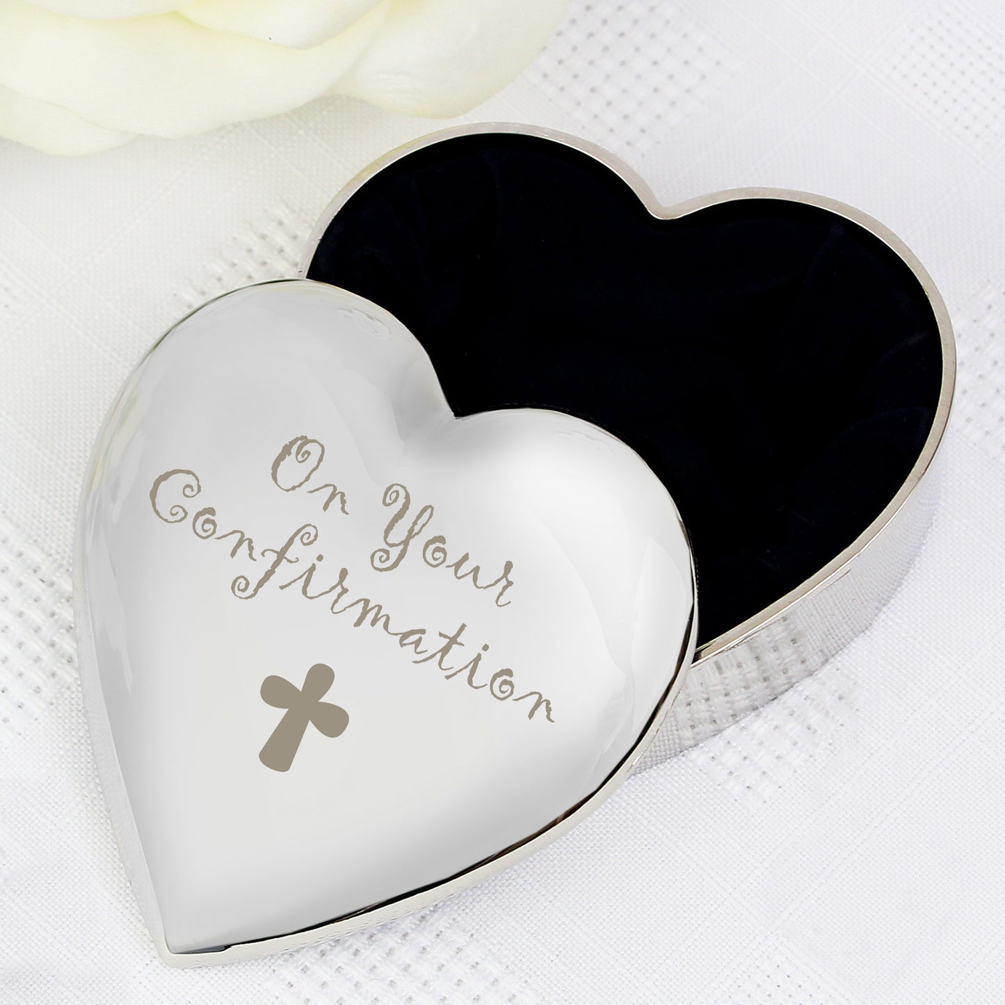 Confirmation Cross Heart Trinket Box from Heartfelt Gifts