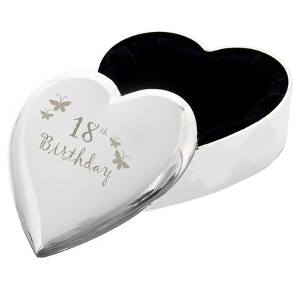 18th Butterflies Heart Trinket Box - image 2