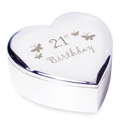 21st Butterflies Heart Trinket Box - image 3