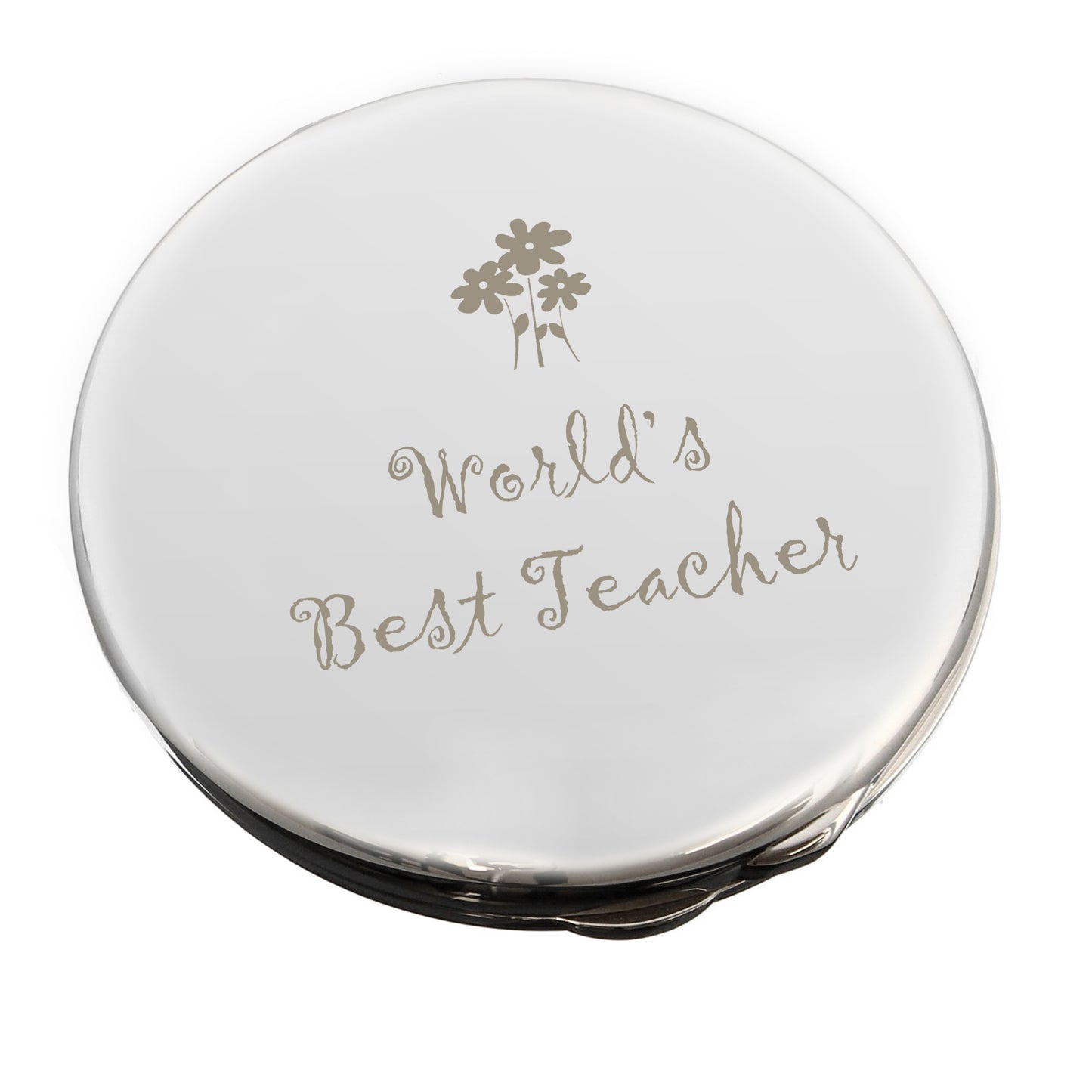 Worlds Best Teacher Round Compact Mirror - image 2