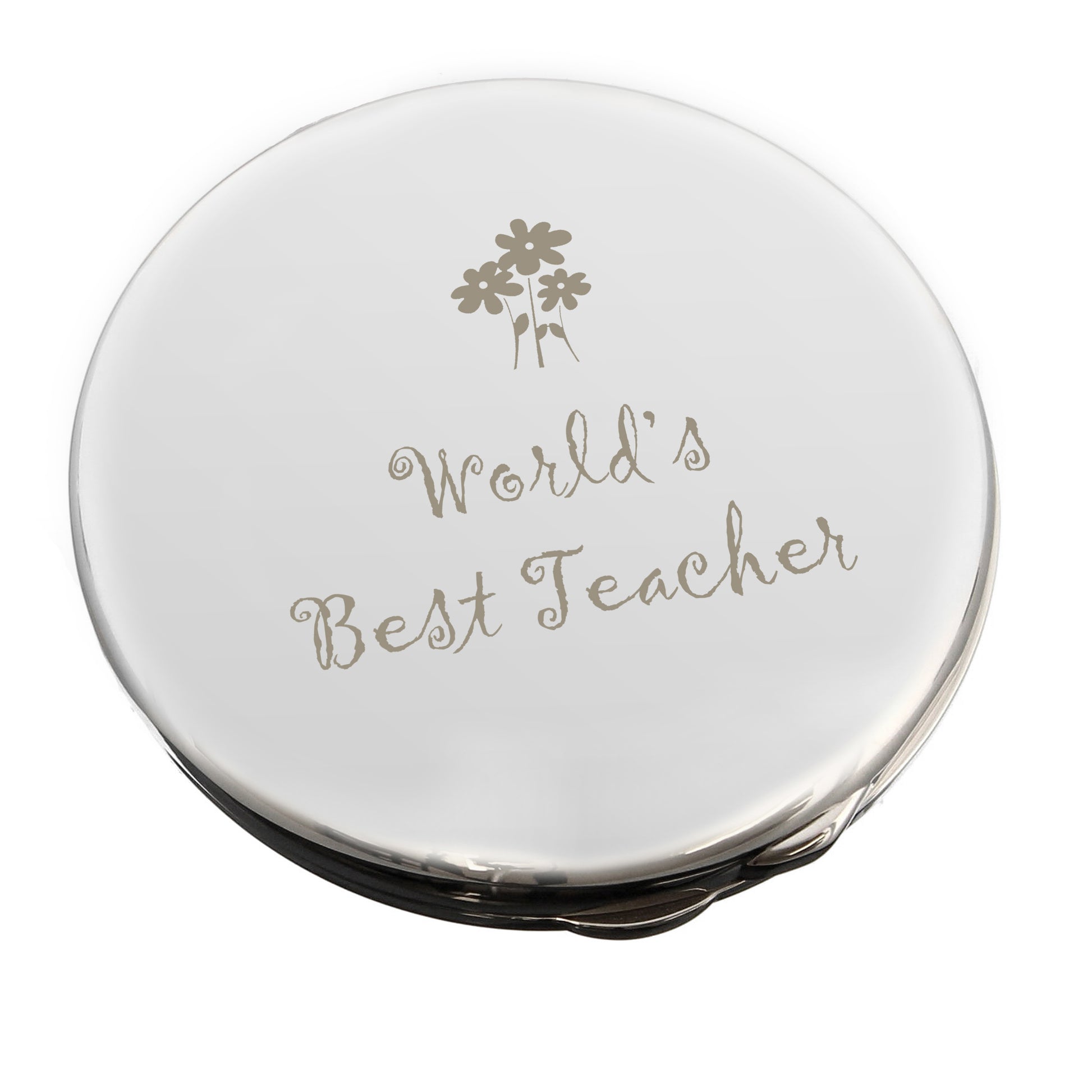 Worlds Best Teacher Round Compact Mirror - image 2