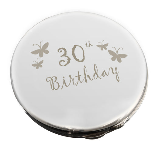 30th Butterfly Round Compact Mirror - image 2