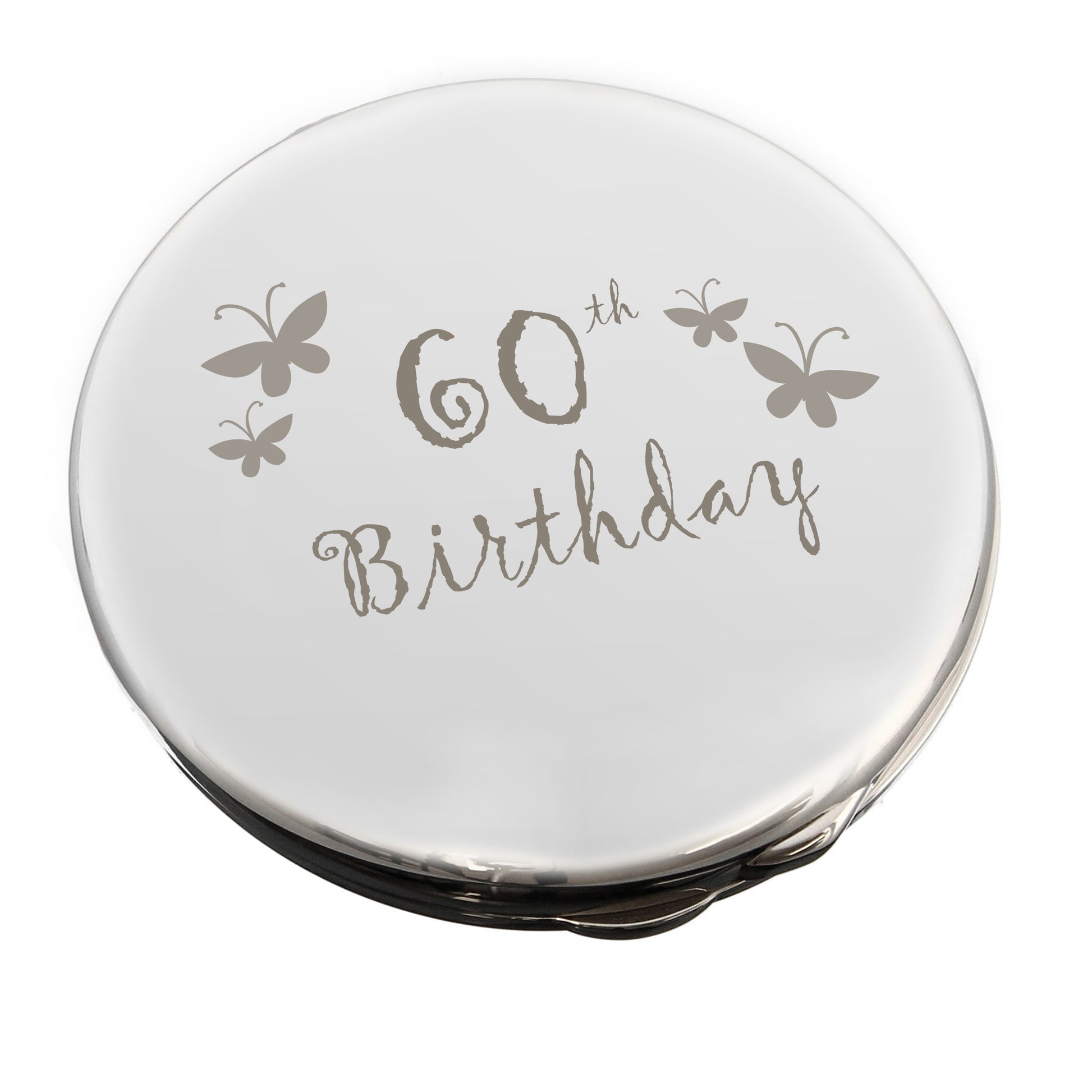 60th Butterfly Round Compact Mirror - image 2