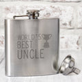 Worlds Best Uncle Hip Flask from Heartfelt Gifts