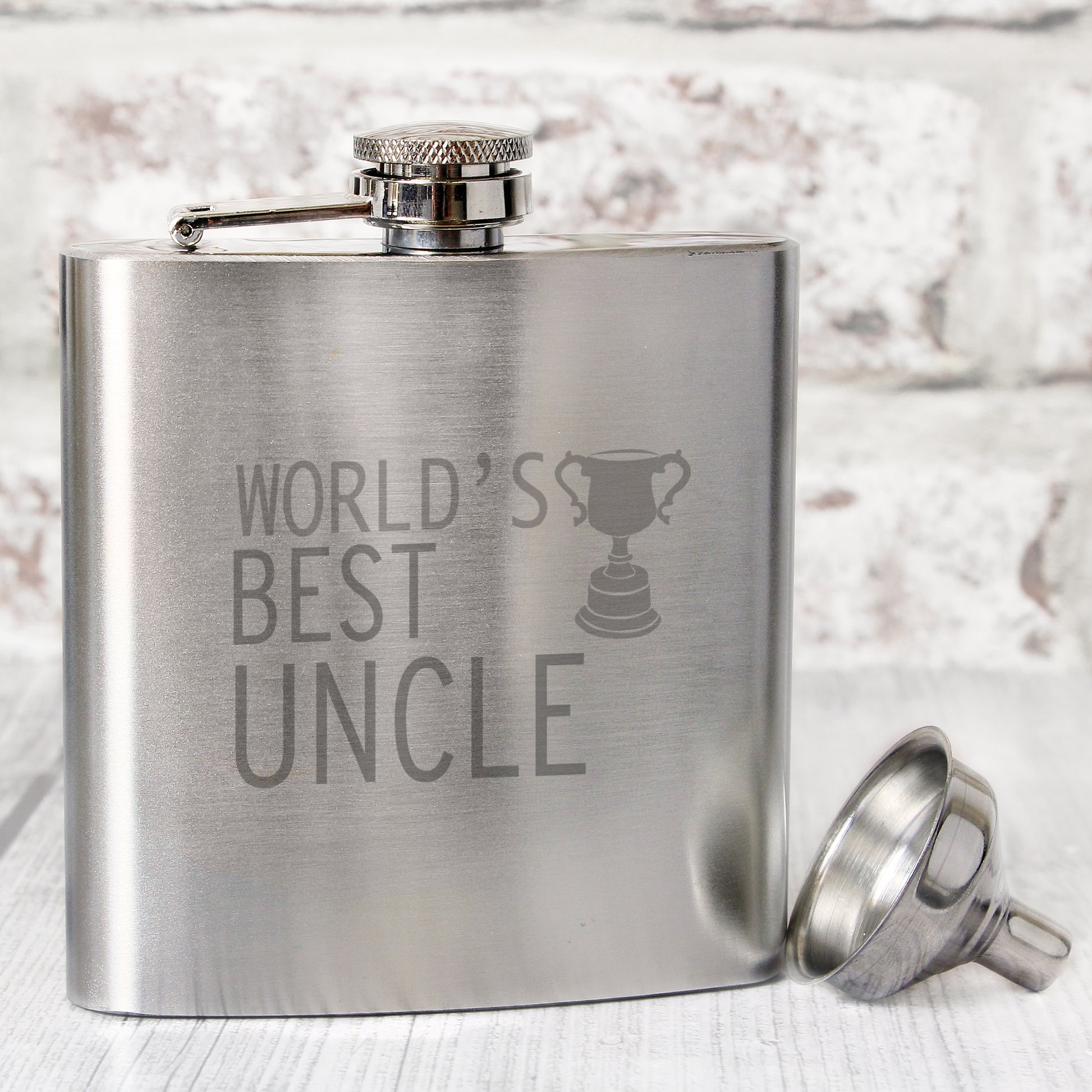 Worlds Best Uncle Hip Flask from Heartfelt Gifts
