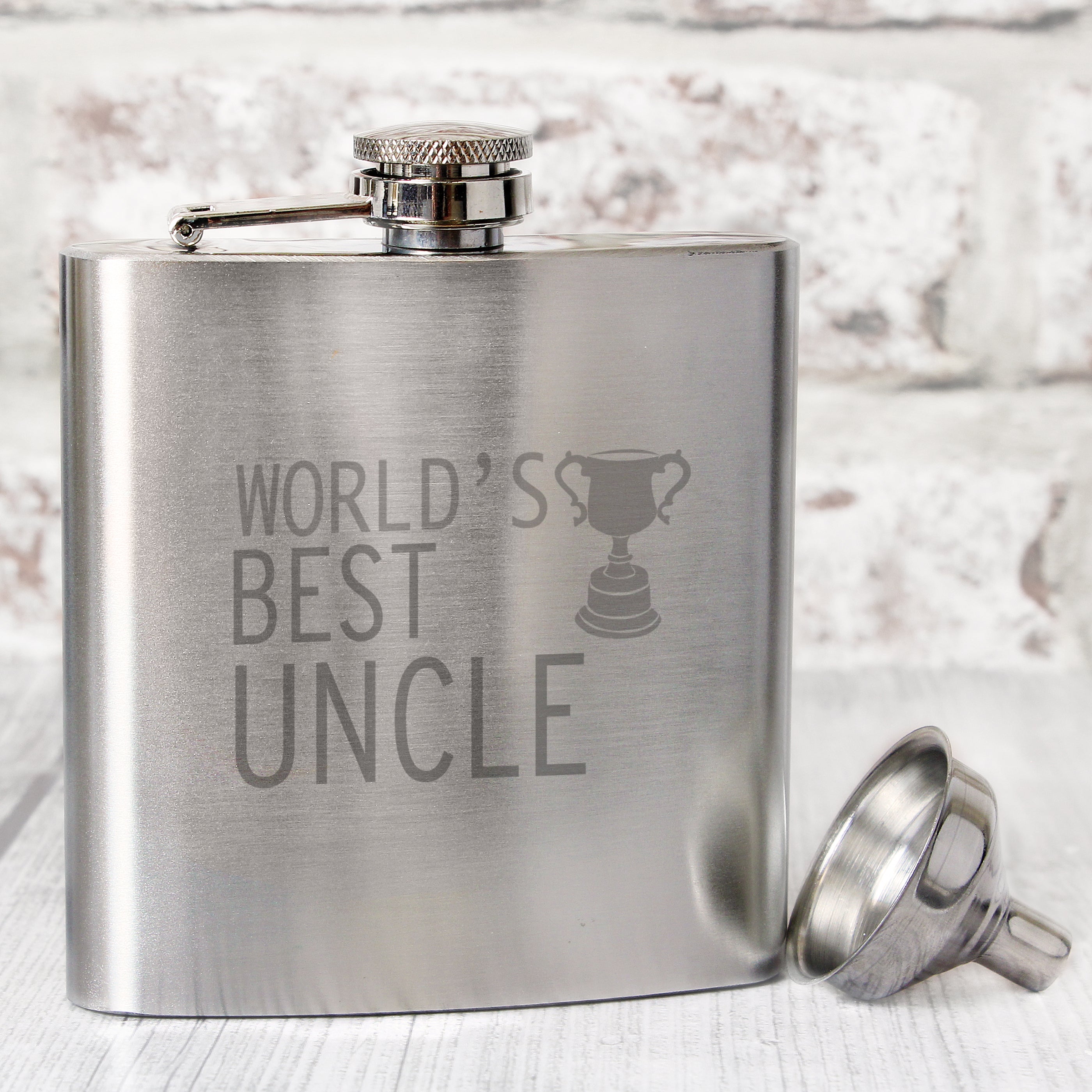 Worlds Best Uncle Hip Flask from Heartfelt Gifts