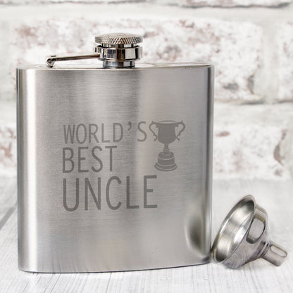 Worlds Best Uncle Hip Flask from Heartfelt Gifts