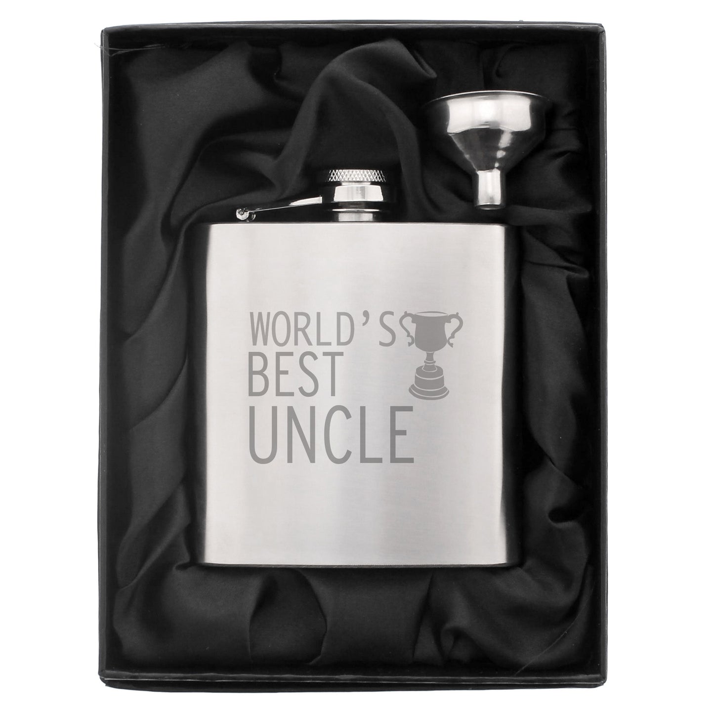 Worlds Best Uncle Hip Flask - image 2