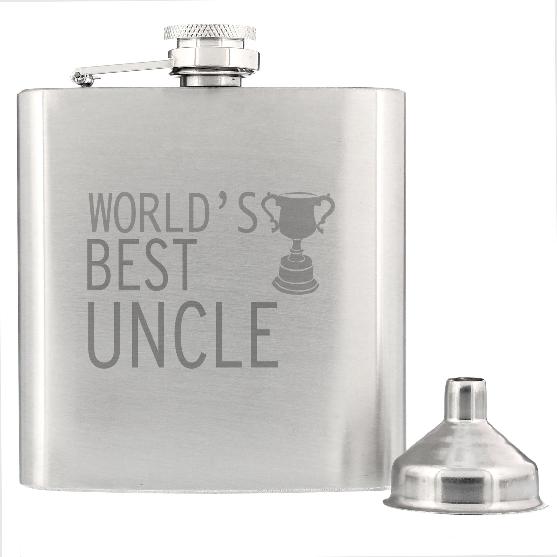Worlds Best Uncle Hip Flask - image 3