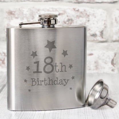 18th Birthday Hip Flask from Heartfelt Gifts
