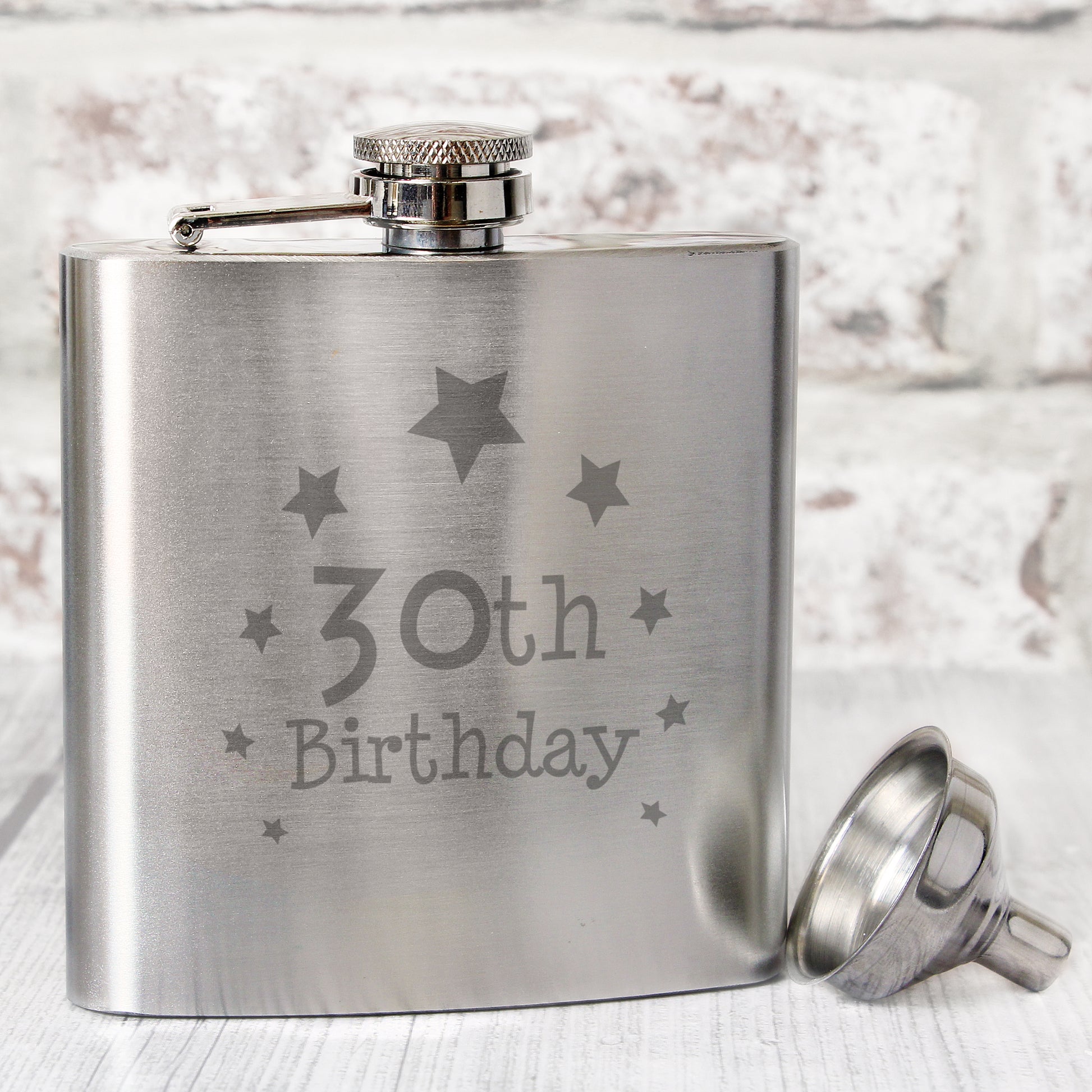 30th Birthday Hip Flask from Heartfelt Gifts