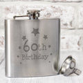 60th Birthday Hip Flask from Heartfelt Gifts