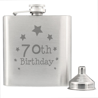 70th Birthday Hip Flask - image 3