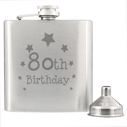 80th Birthday Hip Flask - image 3