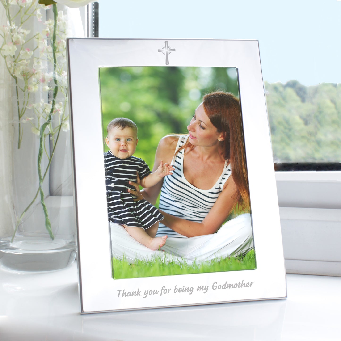 Silver 5x7 Godmother Photo Frame from Heartfelt Gifts