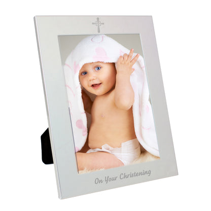 Silver 5x7 Christening Photo Frame - image 2