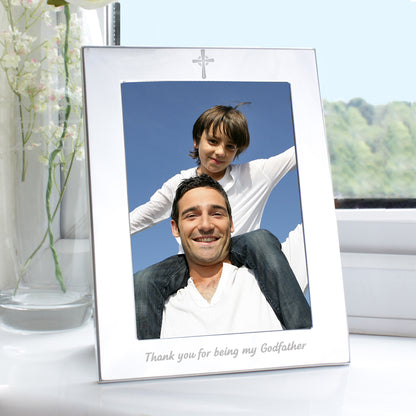 Silver 5x7 Godfather Photo Frame from Heartfelt Gifts