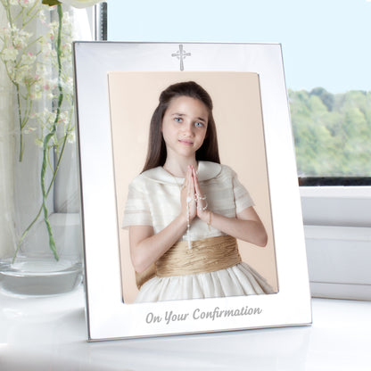 Silver 5x7 Confirmation Photo Frame from Heartfelt Gifts