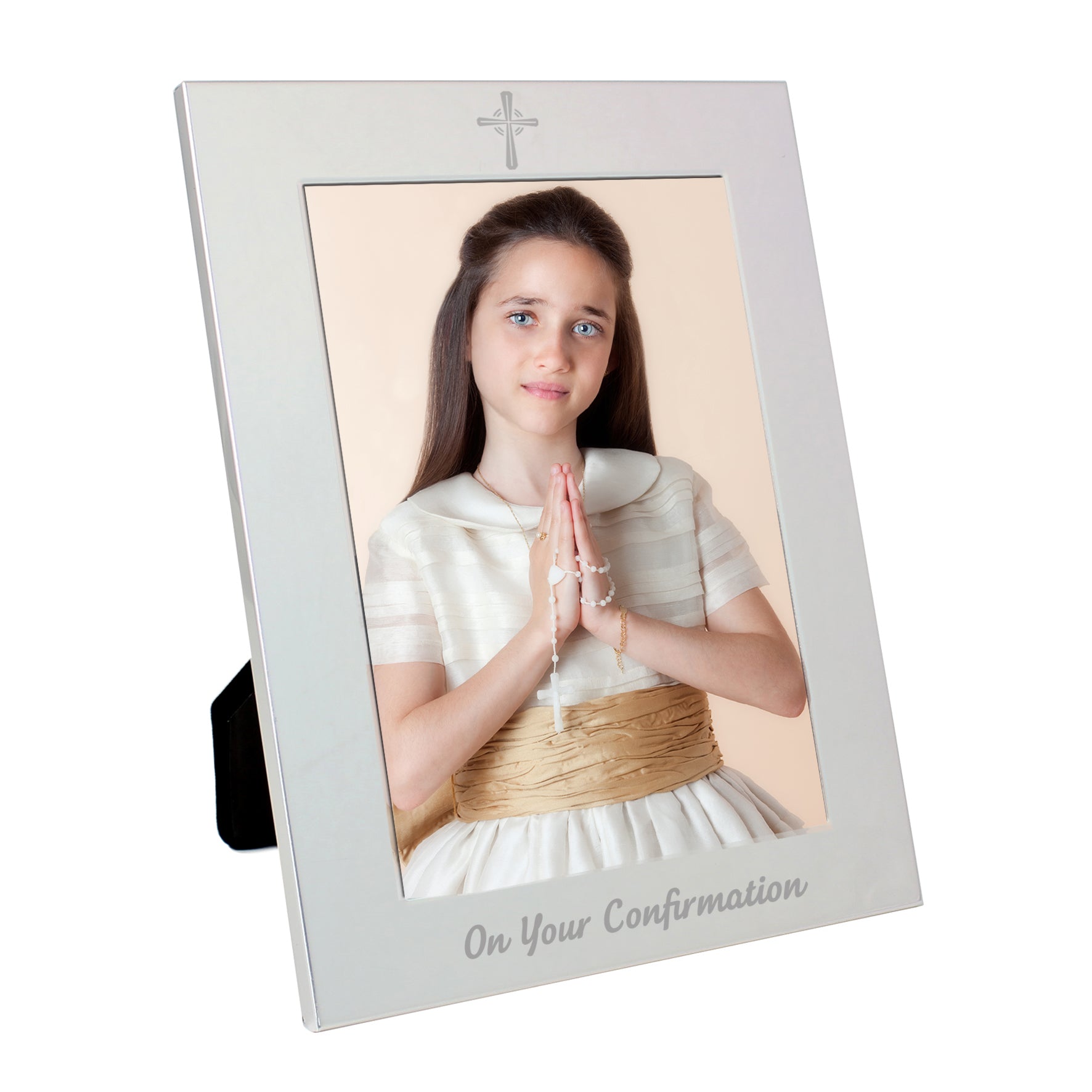 Silver 5x7 Confirmation Photo Frame - image 2