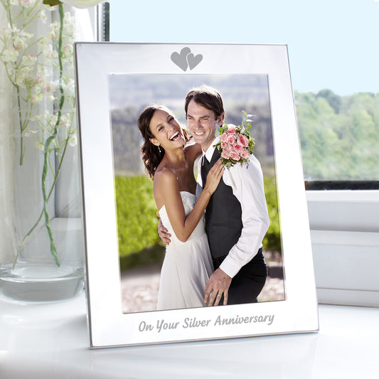 Silver 5x7 Silver Anniversary Photo Frame - image 2