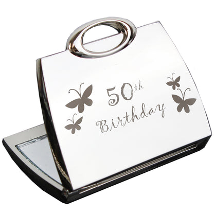 50th Butterfly Handbag Compact Mirror - image 2