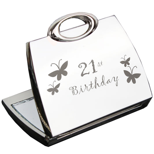21st Butterfly Handbag Compact Mirror - image 2