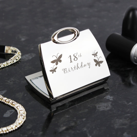 18th Butterfly Handbag Compact Mirror from Heartfelt Gifts