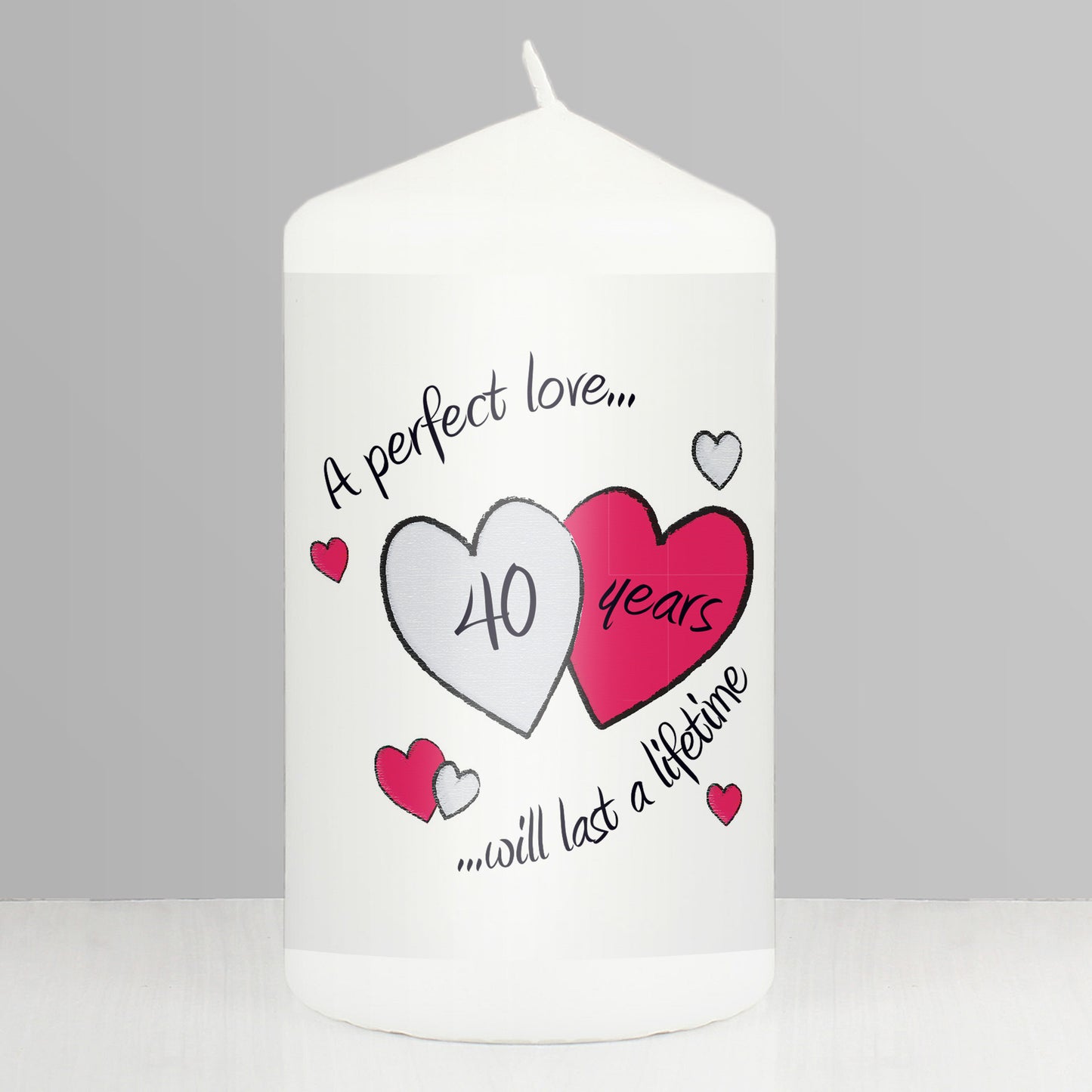 Perfect Love Ruby Pillar Candle from Heartfelt Gifts