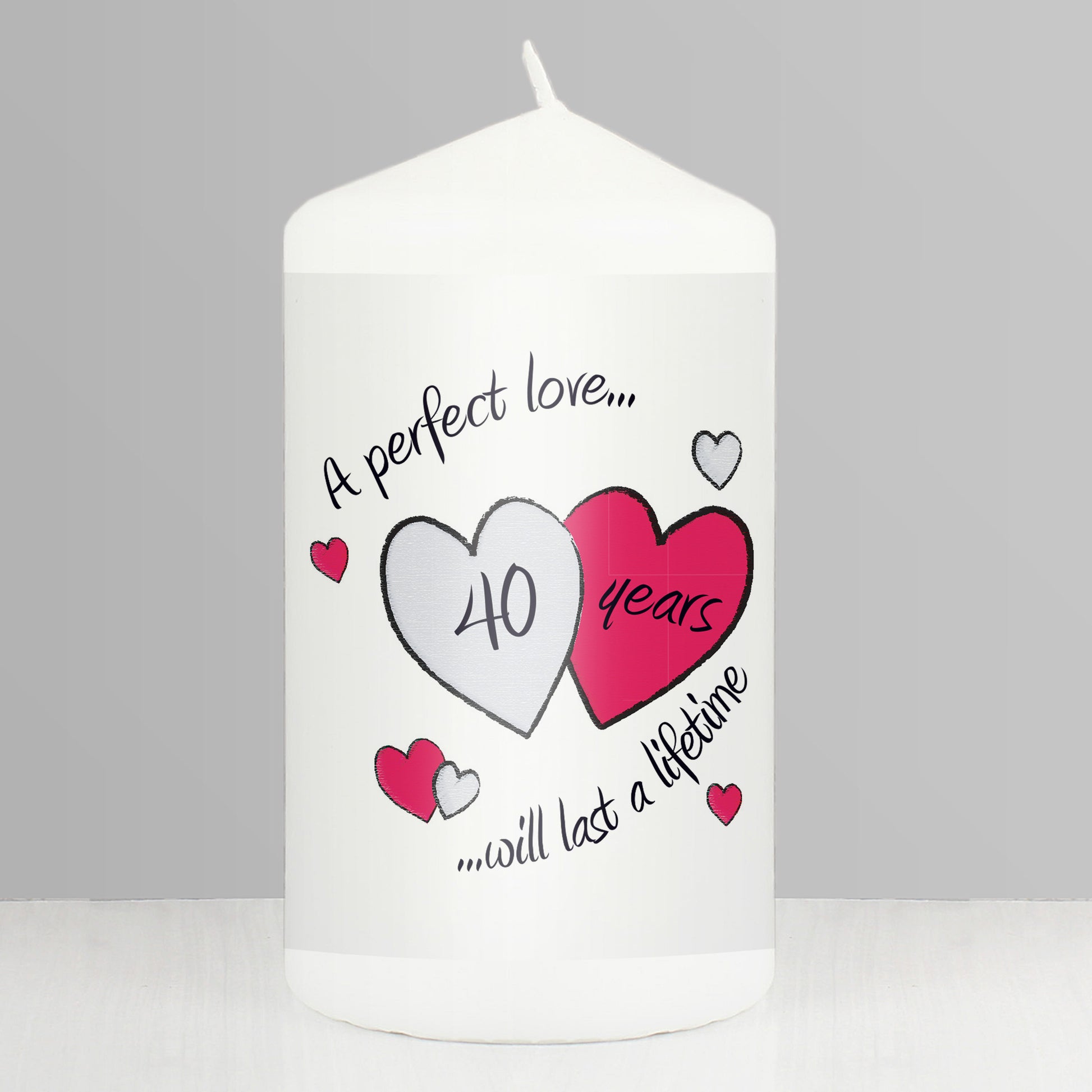 Perfect Love Ruby Pillar Candle from Heartfelt Gifts
