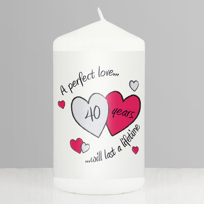 Perfect Love Ruby Pillar Candle from Heartfelt Gifts