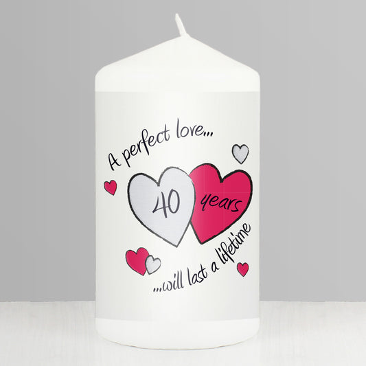 Perfect Love Ruby Pillar Candle from Heartfelt Gifts