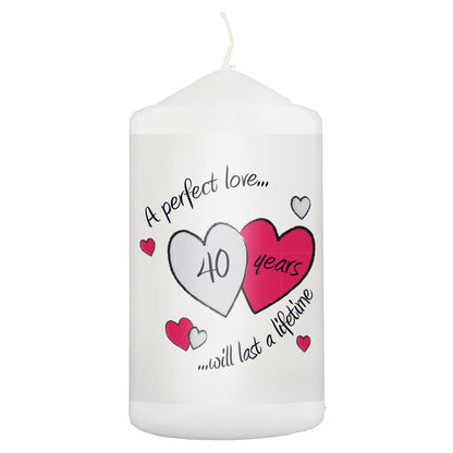 Perfect Love Ruby Pillar Candle - image 2