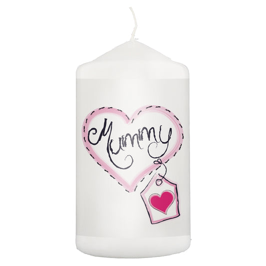 Mummy Heart Stitch Pillar Candle - image 2