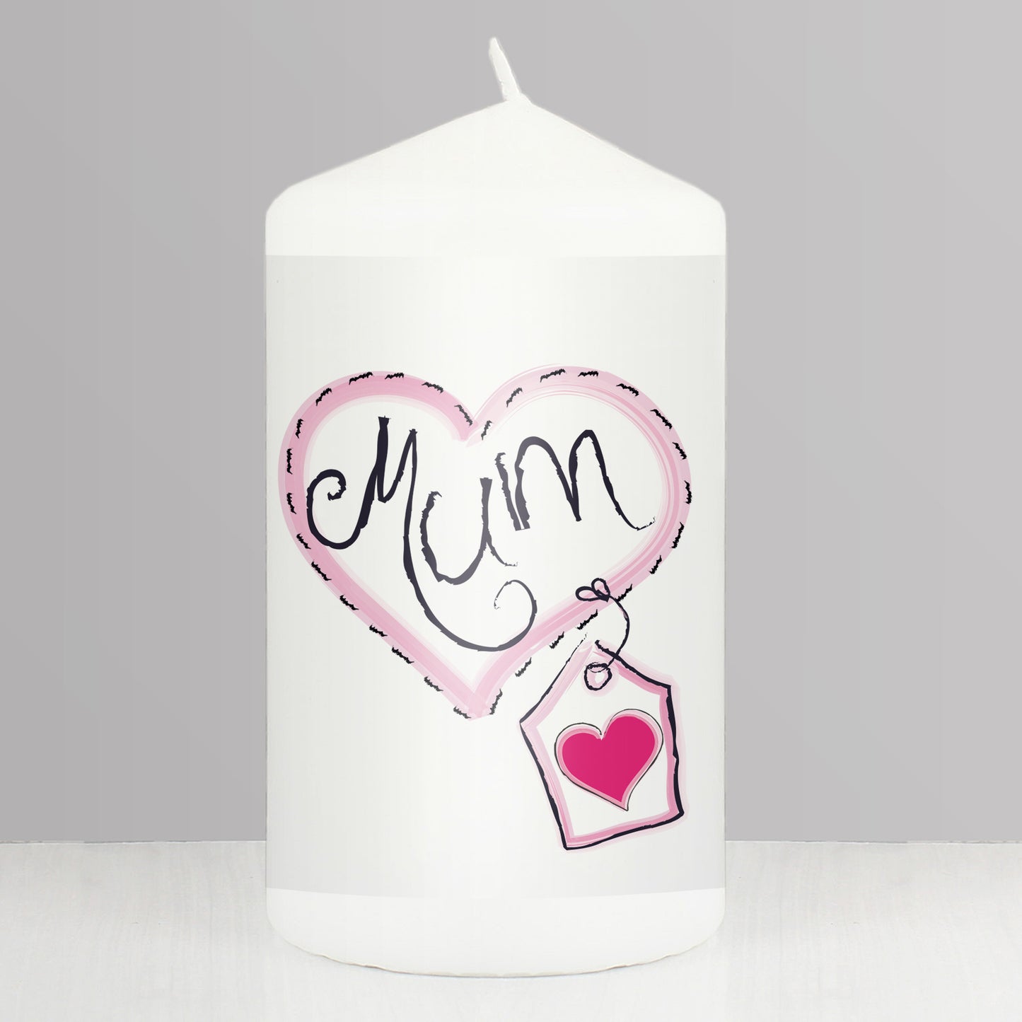 Mum Heart Stitch Pillar Candle from Heartfelt Gifts