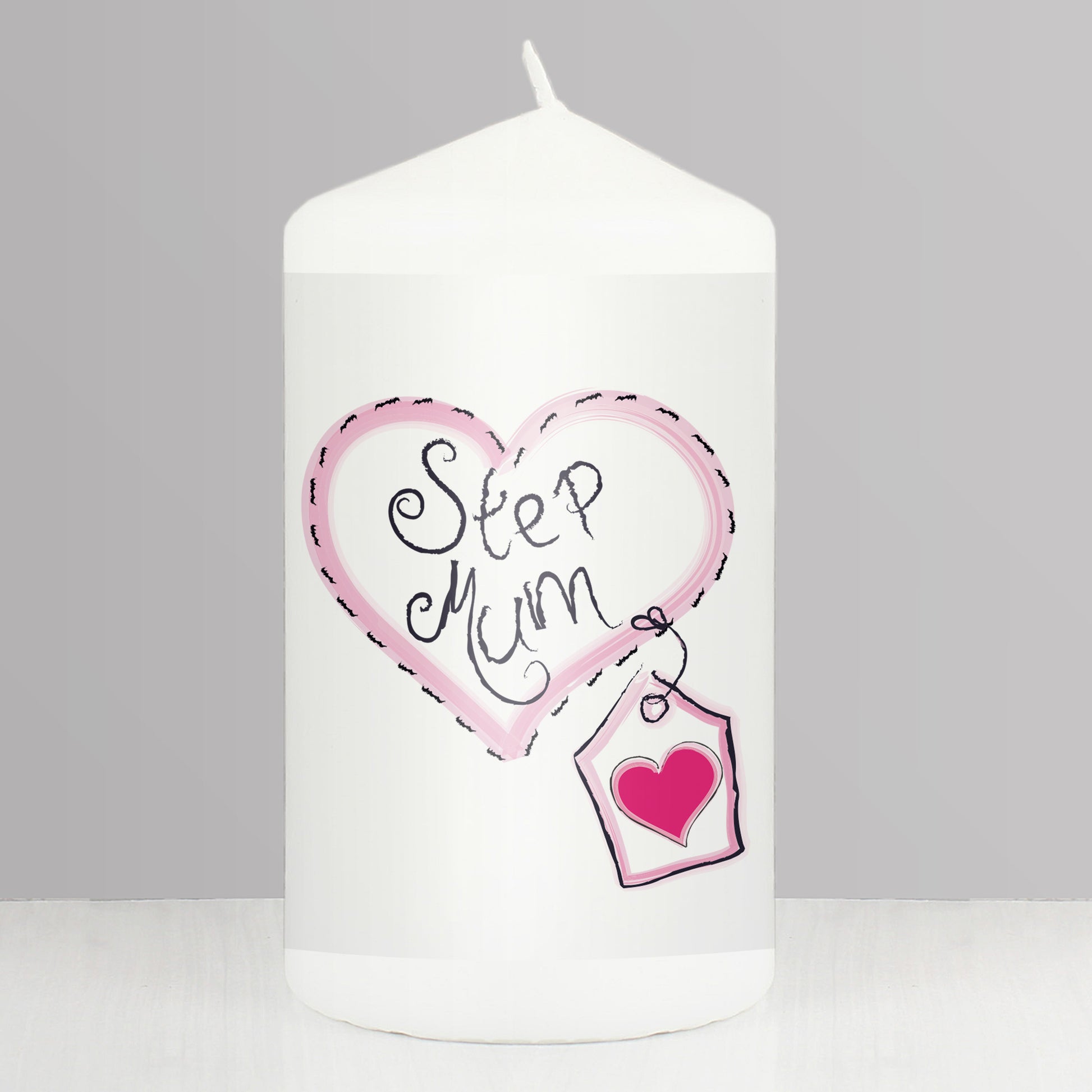 Step Mum Heart Stitch Pillar Candle from Heartfelt Gifts