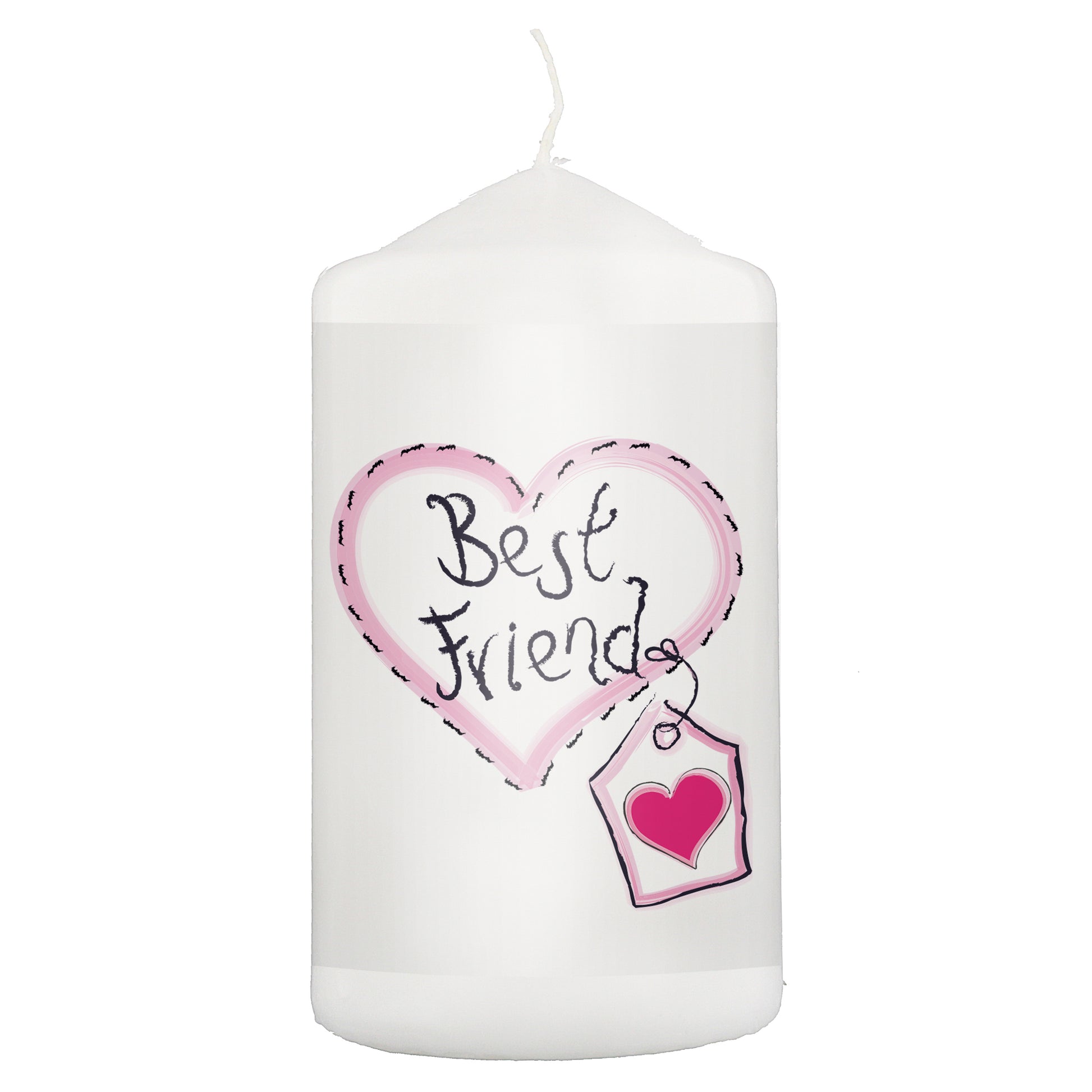 Best Friend Heart Stitch Pillar Candle - image 2