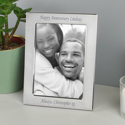 Personalised Silver Plated 6x4 Photo Frame from Heartfelt Gifts