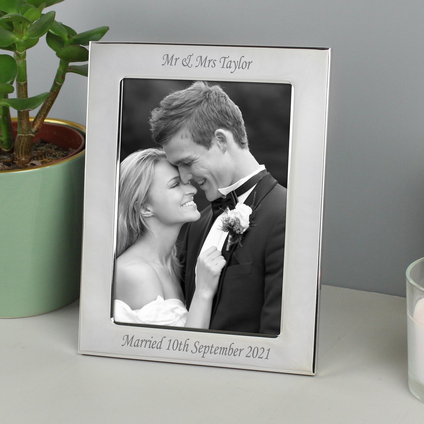 Personalised Silver Plated 6x4 Photo Frame - image 5