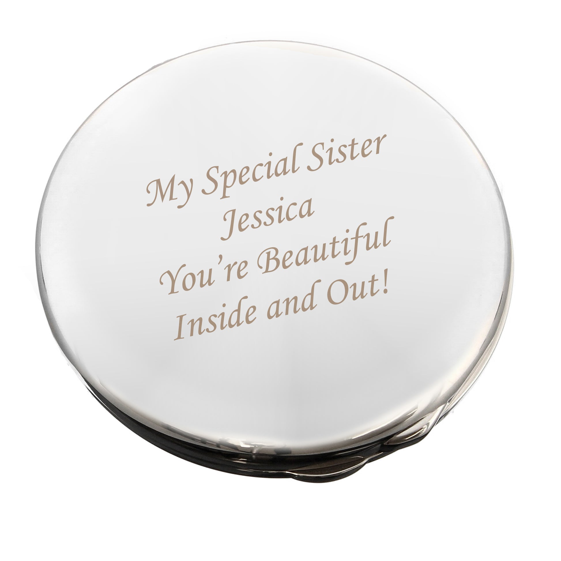 Personalised Silver Round Compact Mirror - image 5