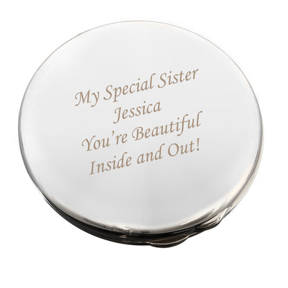 Personalised Silver Round Compact Mirror - image 5