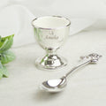 Personalised Silver Egg Cup & Spoon from Heartfelt Gifts