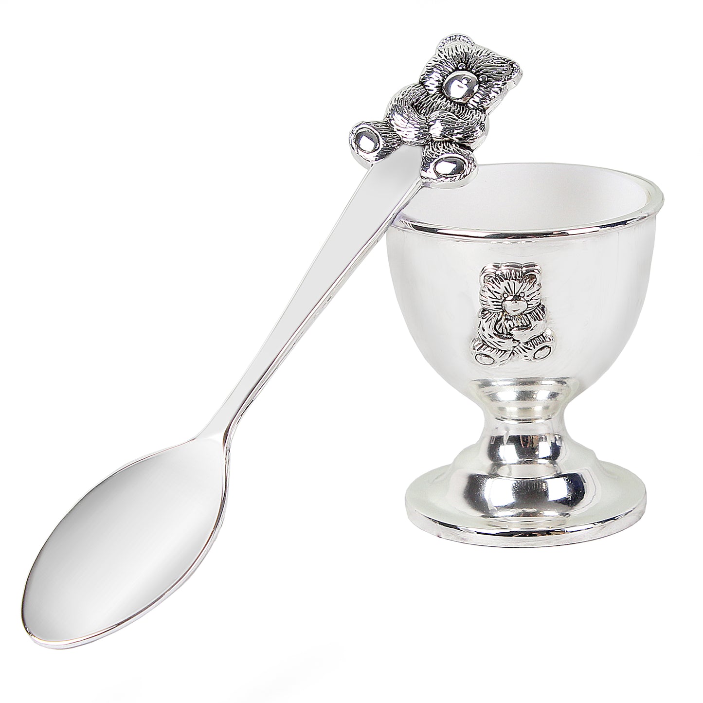 Personalised Silver Egg Cup & Spoon - image 7