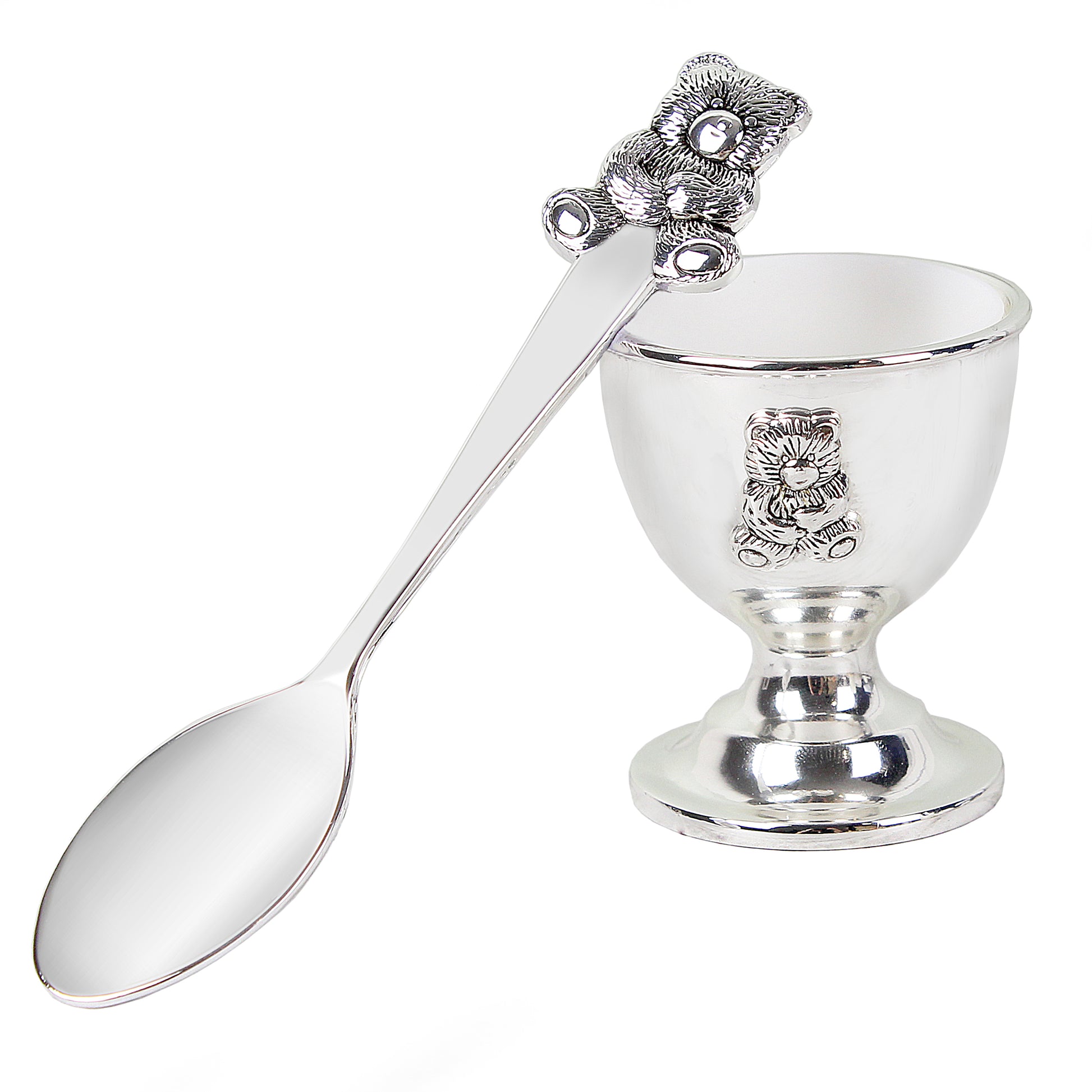 Personalised Silver Egg Cup & Spoon - image 7
