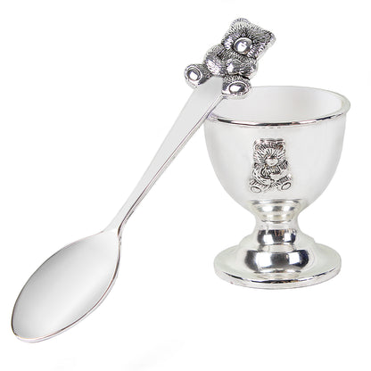 Personalised Silver Egg Cup & Spoon - image 7
