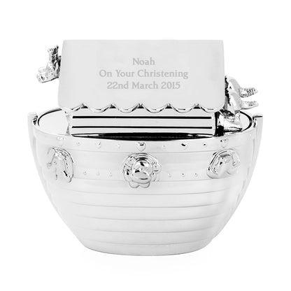 Personalised Silver Noahs Ark Money Box - image 8
