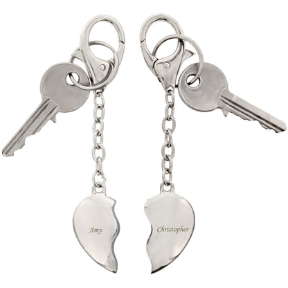 Personalised Two Hearts Keyring - image 2