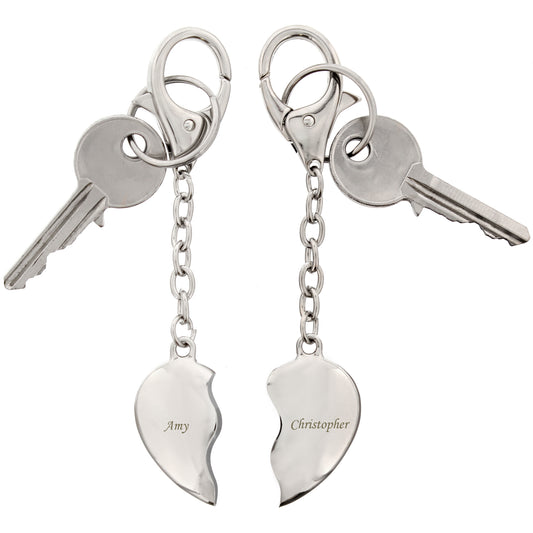 Personalised Two Hearts Keyring - image 2