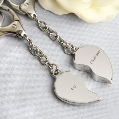 Personalised Two Hearts Keyring - image 4
