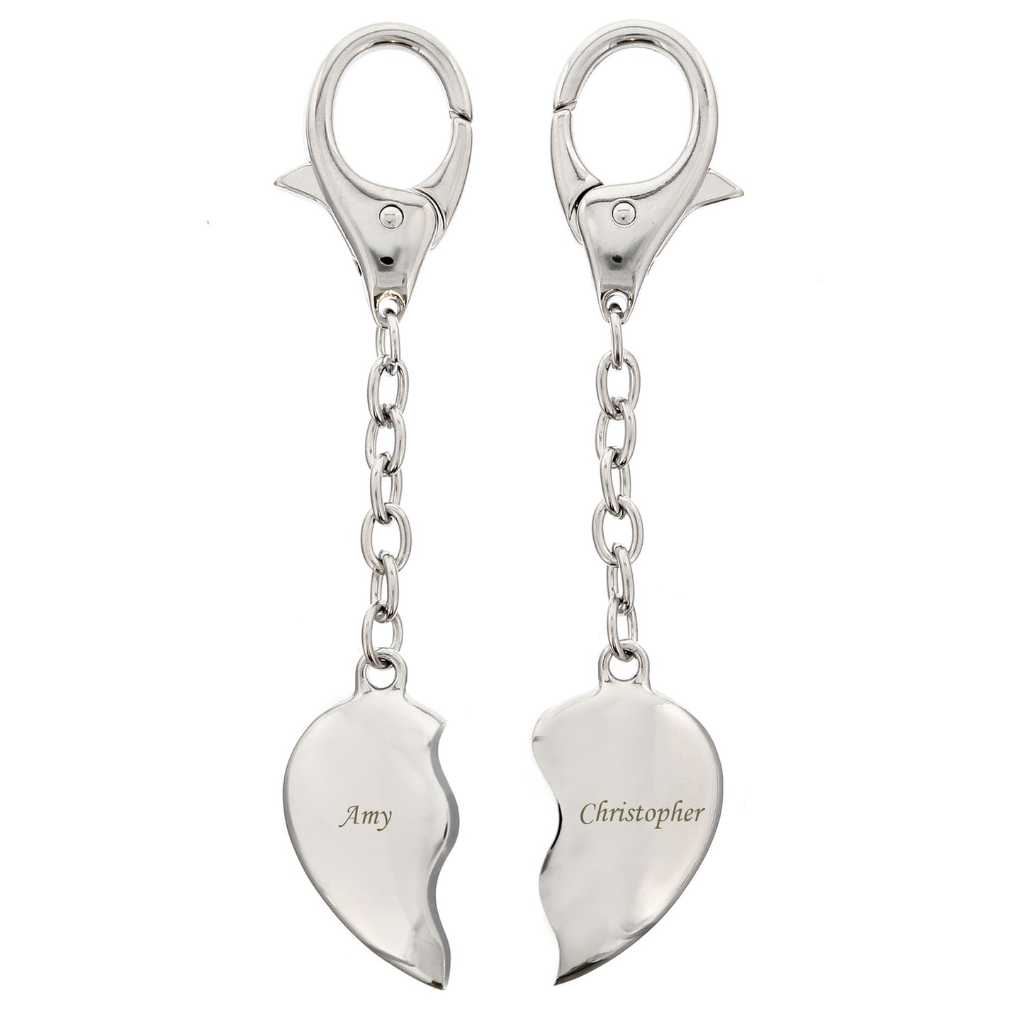 Personalised Two Hearts Keyring - image 5